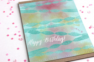 Happy Birthday Streamers Card - detail