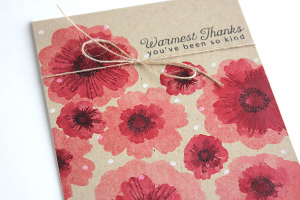 Flowers to Thank You Card - detail