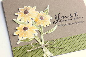 Flowers Just Because Card - detail