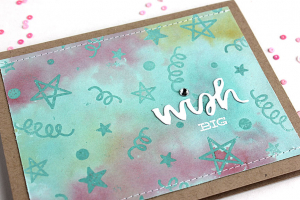 Wish Big Confetti Card - detail