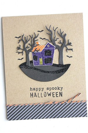 Happy Spooky Halloween House Card