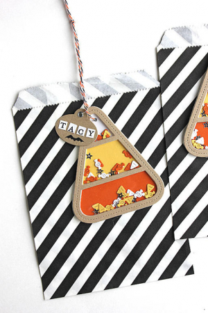 Candy Corn Shaker Tags - detail