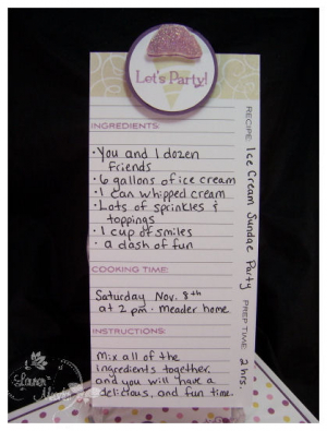 recipe for a sundae party