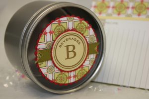 Tin (fill with Hot Spice Tea or other beverage mix)