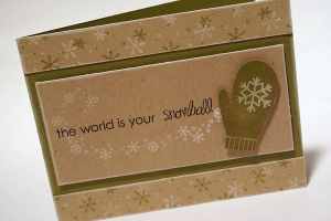 Snowball Mitten Card
