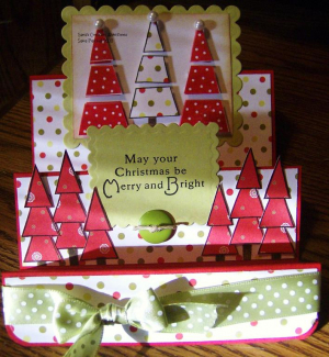 TLC190 Merry and Bright Step fold card sara paschal