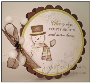 Round Snowman Card