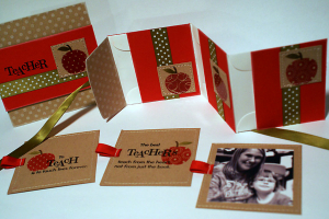 Teacher Card and Mini Envelope Book - Open