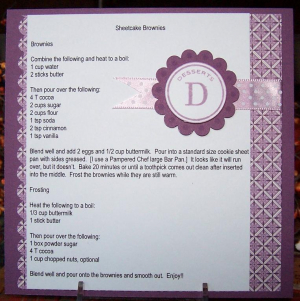 recipe box 6x6 recipe card