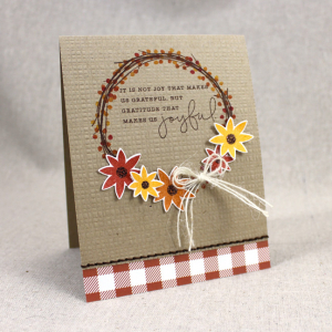 Joyful Autumn Wreath Card