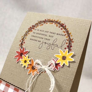 Joyful Autumn Wreath Close Up