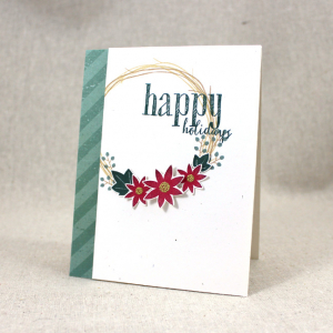 Poinsettia Wreath Card