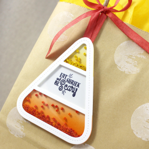 Candy Corn Shaker Tag