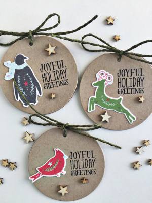 Quick & Easy Holiday Folk Tags