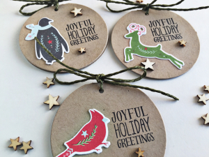 Quick & Easy Holiday Folk Tags - detail