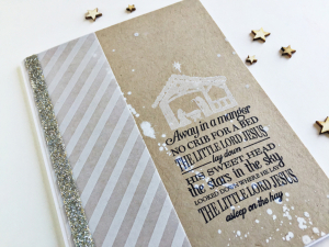 Away in a Manger Card - detail