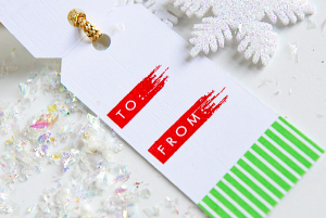 Wet Paint Holiday Tags