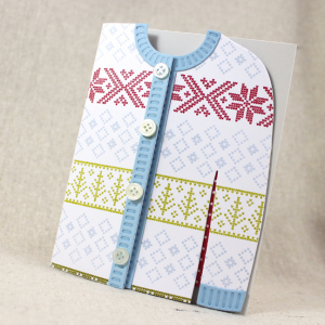 Feminine Fair Isle Cardigan Card