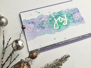 Joy Snowflakes Card - detail