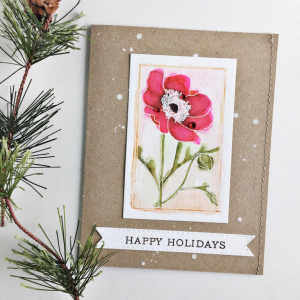 Happy Holidays Anemone Card