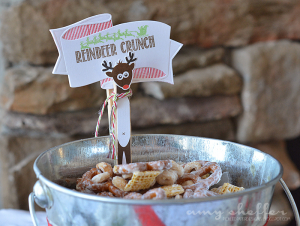 Reindeer Crunch Clothespin Label