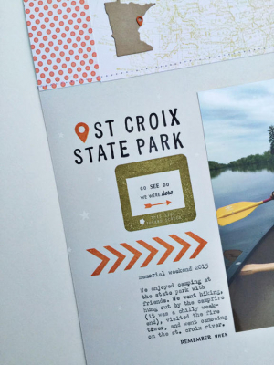 St. Croix State Park Scrapbook Page - detail