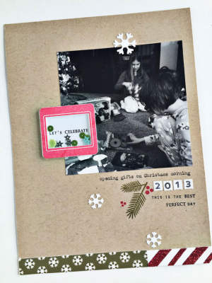 Christmas Morning Scrapbook Page