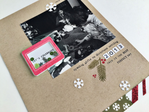 Christmas Morning Scrapbook Page - detail