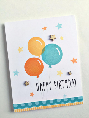 Happy Birthday Balloons Card