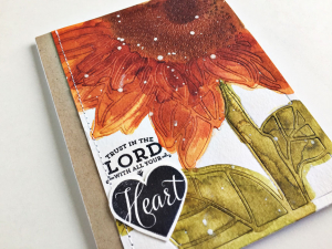 Trust in the Lord Sympathy Card - detail