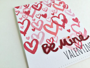 Be Mine Valentine Card - detail