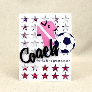 Coach Thank You Shaker Card
