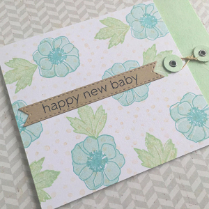 Happy New Baby Card - detail