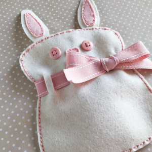 Drawstring Bunny Bag - detail
