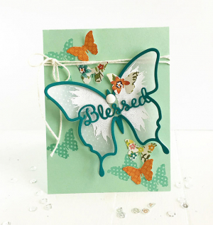 Aqua Blessed card