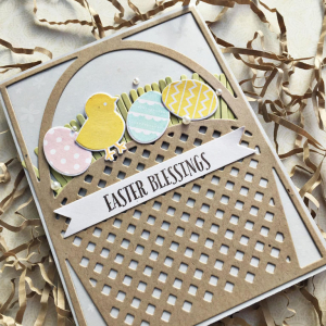 Easter Basket Blessings Card - detail