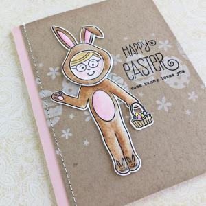 Happy Easter Bunny Card - detail