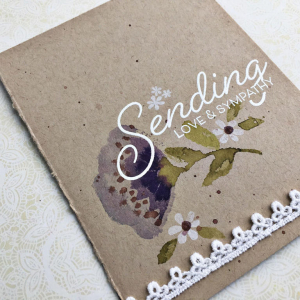 Sending Love & Sympathy Card - detail