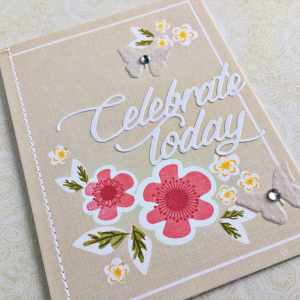 Celebrate Today Floral Cluster Card - detail