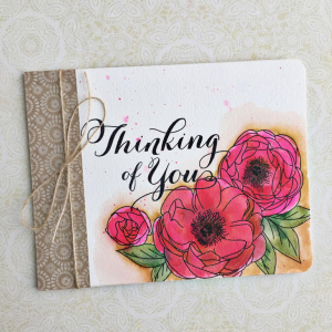 Thinking of You Peonies Card