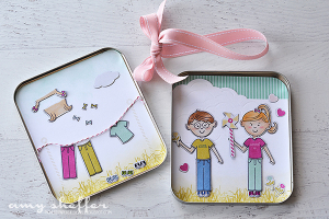 Dress Up Dolls Magnetic Tin, Inside