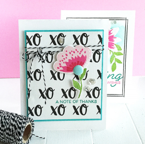 painted petals - xo card2