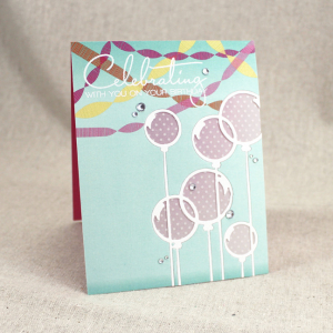 Celebrating With Streamers & Balloons Card