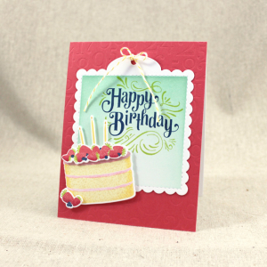 Strawberry Birthday Cake Card