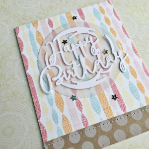 Happy Birthday Streamers Card - detail