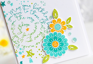 Flowers & Swirls Birthday Card