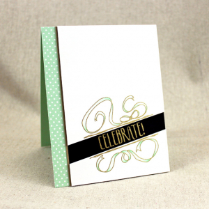 Mint & Gold Celebrate Card
