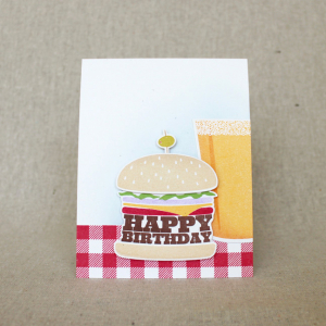 Beer & Burger Birthday Card