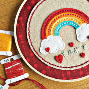 Tacy's Rainbow Hoop - detail