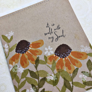 Well With My Soul Flower Card - detail